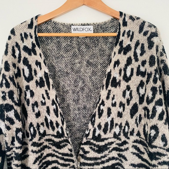 Wildfox Animal Patterned Long Sleeve Cardigan - Picture 6 of 8